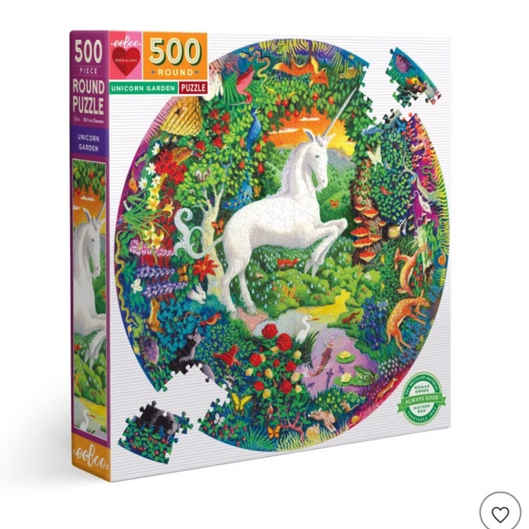 EEBOO Always Good "Puzzle in Unicorn Garden 500 pieces" NWOT - Picture 1 of 5